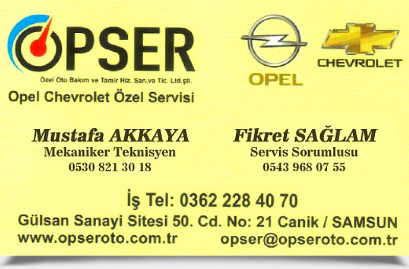OPSER OPEL & CHEVROLET ÖZEL SERVİSİ