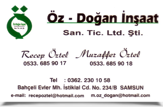 ÖZ - DOĞAN İNŞAAT San. Tic. Ltd. Şti.