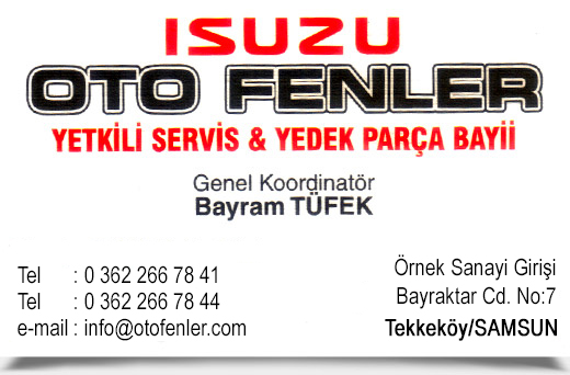 ISUZU OTO FENLER,YETKİLİ SERVİS VE YEDEK PARÇA BAYİİ