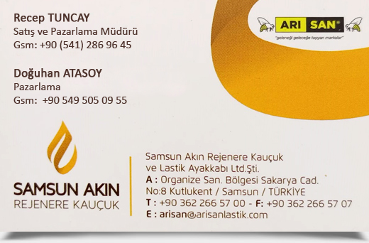 ARISAN SAMSUN AKIN, REJENERE KAUÇUK VE LASTİK AYAKKABI LTD. ŞTİ.