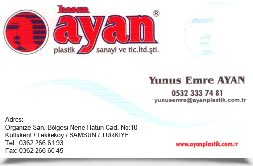 AYAN PLASTİK SANAYİ VE TİC. LTD. ŞTİ.