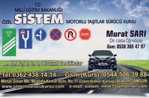 ATAKUM SİSTEM SÜRÜCÜ KURSU