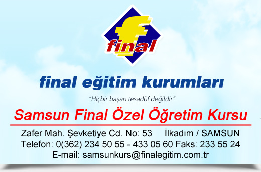 SAMSUN FİNAL ÖZEL EĞİTİM KURSU