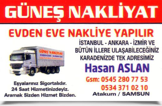 GÜNEŞ NAKLİYAT, EVDEN EVE NAKLİYE