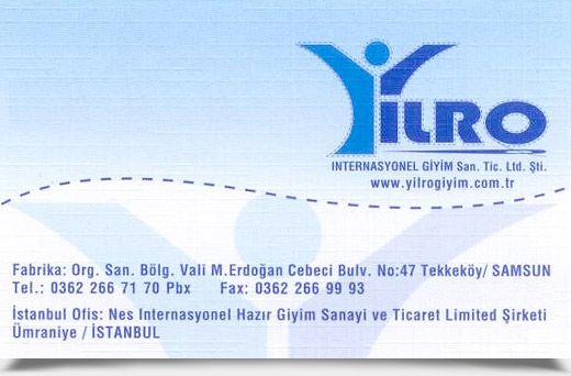 YILRO INTERNASYONEL GİYİM SAN. TİC. LTD. ŞTİ.