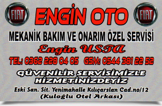 ENGİN OTO, FİAT MEKANİK BAKIM VE ONARIM ÖZEL SERVİSİ