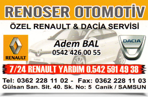 RENOSER OTOMOTİV, ÖZEL RENAULT VE DACİA SERVİSİ