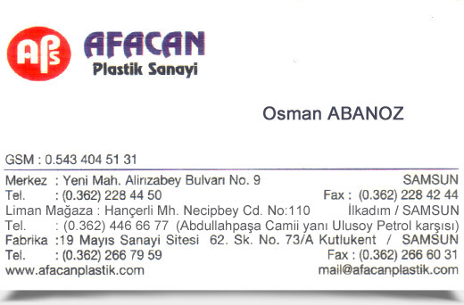 AFACAN PLASTİK SANAYİ