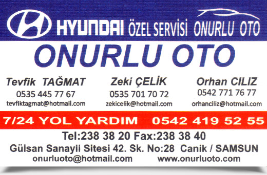 ONURLU OTO HYUNDAI ÖZEL SERVİSİ